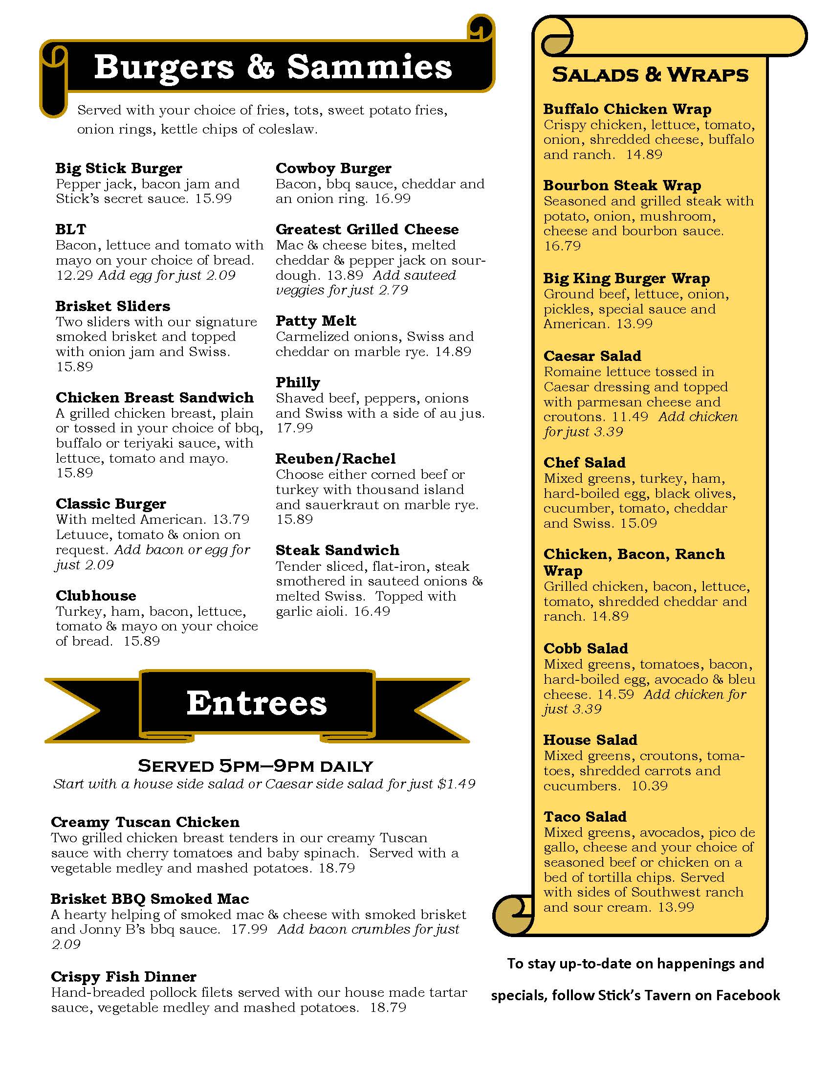 Summer 2024 menu